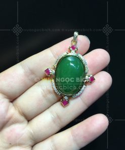 Mặt Dây Ngọc Bích Nephrite Jade (VNB-MD337) 14 Mặt Dây Ngọc Bích Nephrite Jade (VNB-MD337)