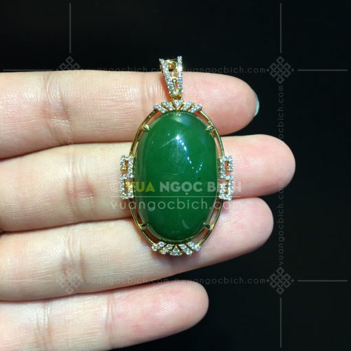 Mặt Dây Ngọc Bích Nephrite Jade (VNB-MD338)