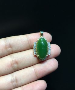 Mặt Dây Ngọc Bích Nephrite Jade (VNB-MD362) 14 Mặt Dây Ngọc Bích Nephrite Jade (VNB-MD362)