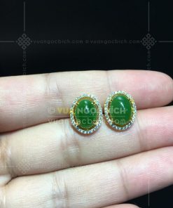 Bông Tai Ngọc Bích Nephrite Jade (VNB-BT007) 13 Bông Tai Ngọc Bích Nephrite Jade (VNB-BT007)