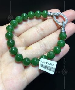 Vòng Tay Ngọc Bích 8mm VVIP (VNB-VT314-1) 25 Vòng Tay Ngọc Bích 8mm VVIP (VNB-VT314-1)