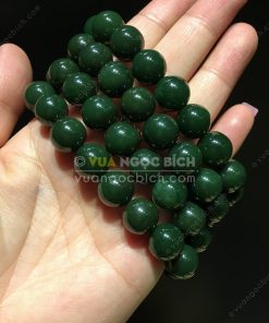 Vòng Tay Ngọc Bích Nephrite Jade 12mm Xanh Đậm (VNB-VT046-4) 17 Vòng Tay Ngọc Bích Nephrite Jade 12mm Xanh Đậm (VNB-VT046-4) 1