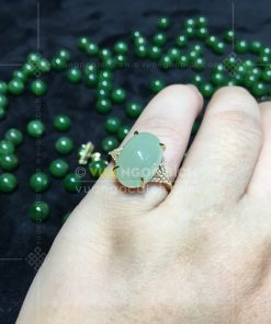 Nhẫn Ngọc Bích Trắng Nephrite Jade (VNB-NN166) 25 Nhẫn Ngọc Bích Trắng Nephrite Jade (VNB-NN166)