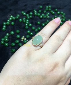 Nhẫn Ngọc Bích Trắng Nephrite Jade (VNB-NN166) 26 Nhẫn Ngọc Bích Trắng Nephrite Jade (VNB-NN166)