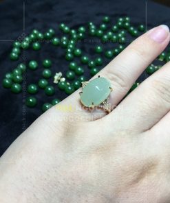 Nhẫn Ngọc Bích Trắng Nephrite Jade (VNB-NN166) 27 Nhẫn Ngọc Bích Trắng Nephrite Jade (VNB-NN166)