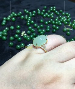 Nhẫn Ngọc Bích Trắng Nephrite Jade (VNB-NN166) 24 Nhẫn Ngọc Bích Trắng Nephrite Jade (VNB-NN166)