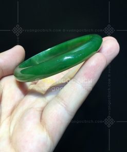 Vòng tay Ngọc Bích Bản Liền Ni 53 (VNB-VT110)
