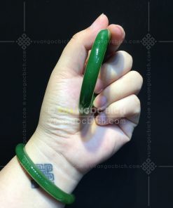 Vòng tay Ngọc Bích Bản Liền Ni 53 (VNB-VT110)