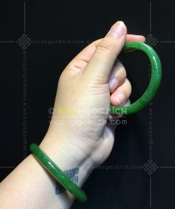 Vòng tay Ngọc Bích Bản Liền Ni 53 (VNB-VT110)