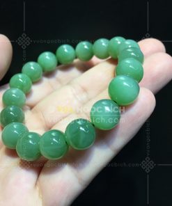 Vòng Tay Ngọc Bích Mắt Mèo Rusia 12mm VIP (VNB-VT114) 15 Vòng Tay Ngọc Bích Mắt Mèo Rusia 12mm VIP (VNB-VT114)