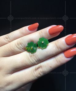 Bông Tai Cỏ Bốn Lá Ngọc Bích VIP (VNB-BT226)