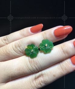 Bông Tai Cỏ Bốn Lá Ngọc Bích VIP (VNB-BT226)