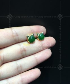 Bông Tai Ngọc Bích Nephrite Jade (VNB-BT238)