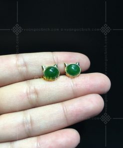 Bông Tai Ngọc Bích Nephrite Jade (VNB-BT238)