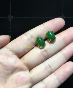 Bông Tai Ngọc Bích Nephrite Jade (VNB-BT240)