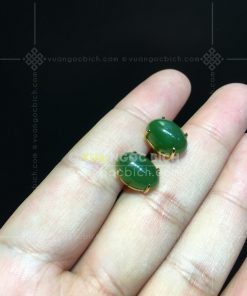 Bông Tai Ngọc Bích Nephrite Jade (VNB-BT240)