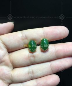 Bông Tai Ngọc Bích Nephrite Jade (VNB-BT240)