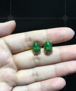 Bông Tai Ngọc Bích Nephrite Jade (VNB-BT240)