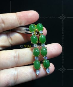 Bông Tai Ngọc Bích Nephrite Jade (VNB-BT248)