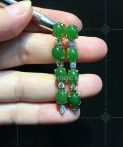 Bông Tai Ngọc Bích Nephrite Jade (VNB-BT248)