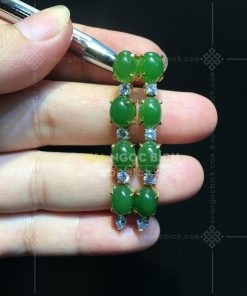 Bông Tai Ngọc Bích Nephrite Jade (VNB-BT248)