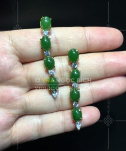 Bông Tai Ngọc Bích Nephrite Jade (VNB-BT248)