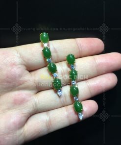 Bông Tai Ngọc Bích Nephrite Jade (VNB-BT248)