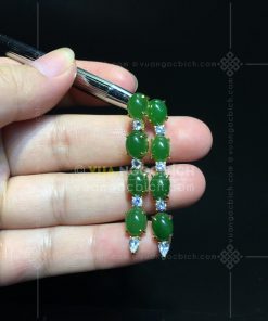 Bông Tai Ngọc Bích Nephrite Jade (VNB-BT248)