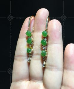 Bông Tai Ngọc Bích Nephrite Jade (VNB-BT249)