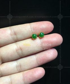 Bông Tai Ngọc Bích Nephrite Jade (VNB-BT258)