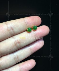Bông Tai Ngọc Bích Nephrite Jade (VNB-BT258)