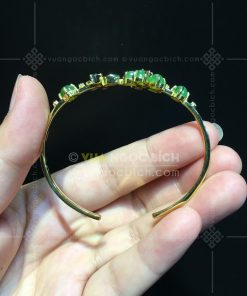 Lắc Tay Cứng Ngọc Bích Nephrite Jade (VNB-VT111)