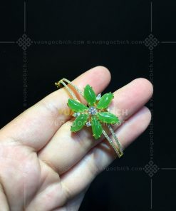 Lắc Tay Cứng Ngọc Bích Nephrite Jade (VNB-VT112)