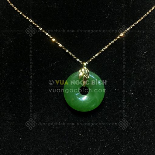 Mặt Dây Đồng Điếu Ngọc Bích Nephrite Jade (VNB-MD156-6-1)