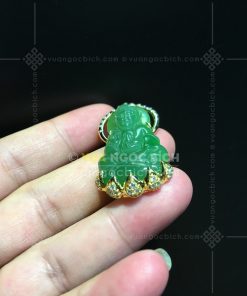 Mặt Dây Phật Bà Quan Âm Ngọc Bích Rusia VVIP (VNB-MD206-4)