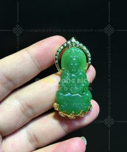 Mặt Dây Phật Bà Quan Âm Ngọc Bích Rusia VVIP (VNB-MD206-4)