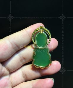 Mặt Dây Phật Bà Quan Âm Ngọc Bích Rusia VVIP (VNB-MD206-4)