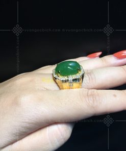 Nhẫn Nam Ngọc Bích Nephrite Jade (VNB-NN134) 18 Nhẫn Nam Ngọc Bích Nephrite Jade (VNB-NN134)