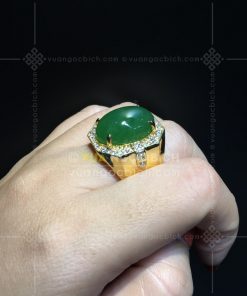 Nhẫn Nam Ngọc Bích Nephrite Jade (VNB-NN134) 19 Nhẫn Nam Ngọc Bích Nephrite Jade (VNB-NN134)