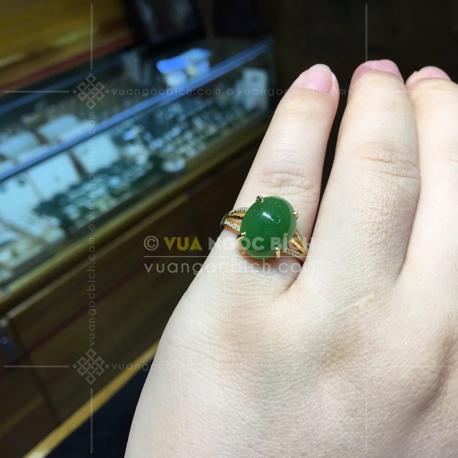 Nhẫn Ngọc Bích Nephrite Jade (VNB-NN165) 23 Nhẫn Ngọc Bích Nephrite Jade (VNB-NN165) 1