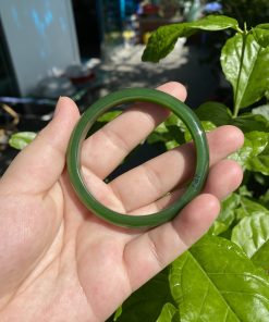 Vòng Tay Ngọc Bích Bản Liền Khối VIP Ni 55 (VNB-VT260)