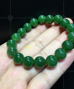 Vòng Tay Ngọc Bích Nephrite Jade 10mm VVIP (VNB-VT050-1) 25 Vòng Tay Ngọc Bích Nephrite Jade 10mm VVIP (VNB-VT050-1)