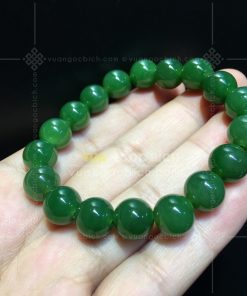 Vòng Tay Ngọc Bích Nephrite Jade 10mm VVIP (VNB-VT050-1) 24 Vòng Tay Ngọc Bích Nephrite Jade 10mm VVIP (VNB-VT050-1)