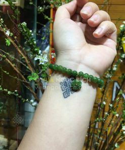 Vòng Tay Ngọc Bích Nephrite Jade 6mm VIP (VNB-VT043-2)