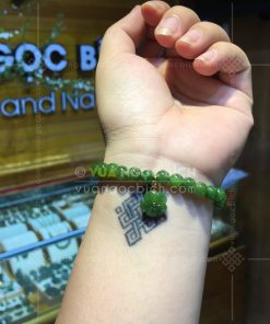 Vòng Tay Ngọc Bích Nephrite Jade 6mm VIP (VNB-VT043-2)