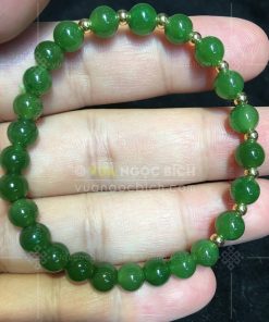 Vòng Tay Ngọc Bích Nephrite Jade 6mm VIP (VNB-VT043-2)