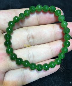 Vòng Tay Ngọc Bích Nephrite Jade 6mm VIP (VNB-VT043-2)