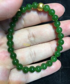 Vòng Tay Ngọc Bích Nephrite Jade 6mm VIP (VNB-VT043-2)