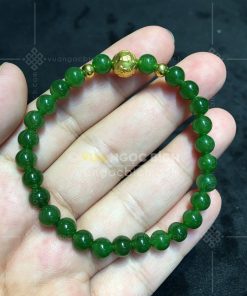 Vòng Tay Ngọc Bích Nephrite Jade 6mm VIP (VNB-VT043-2)