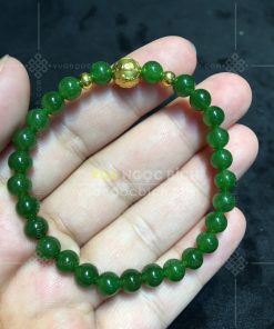 Vòng Tay Ngọc Bích Nephrite Jade 6mm VIP (VNB-VT043-2)